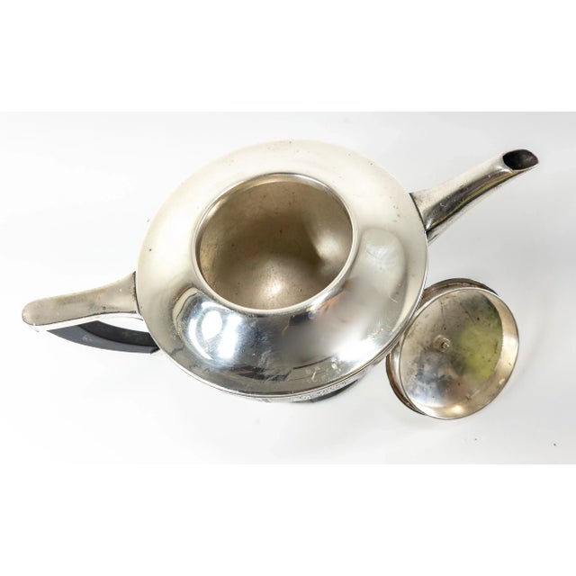 1920's Art Deco Silverplate Teapot by Albert Frederic Saunders for Benedict Modernistic Line For Sale - Image 9 of 13