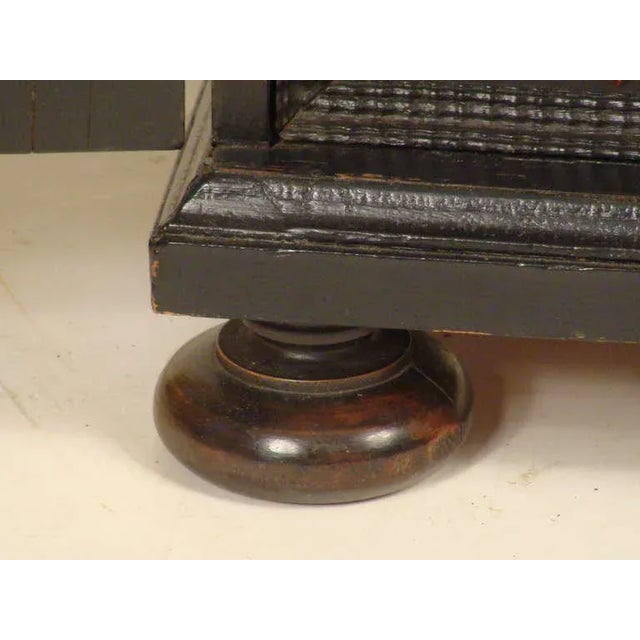Ebony 19th Century Baroque Style Table Top Cabinet For Sale - Image 8 of 11