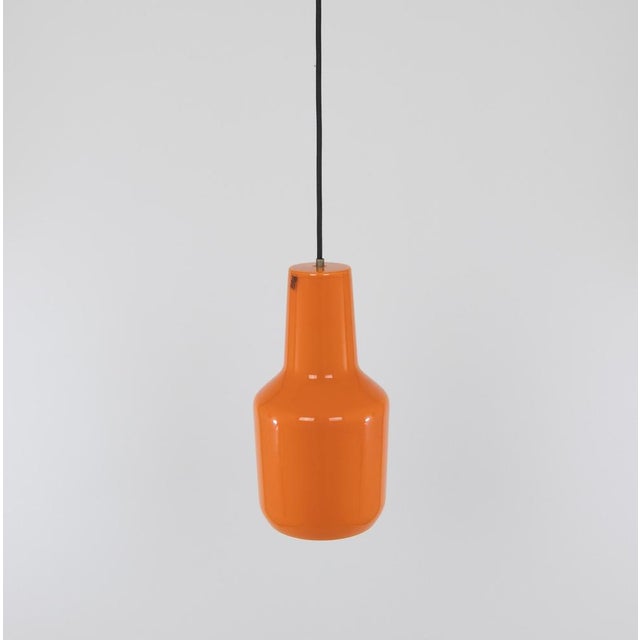 Orange Murano Glass Pendant by Massimo Vignelli for Venini, 1950s For Sale - Image 6 of 8