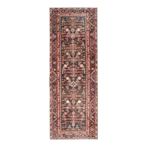 Antique Persian Hamadan Runner With All-Over Sub-Geometric Floral Design