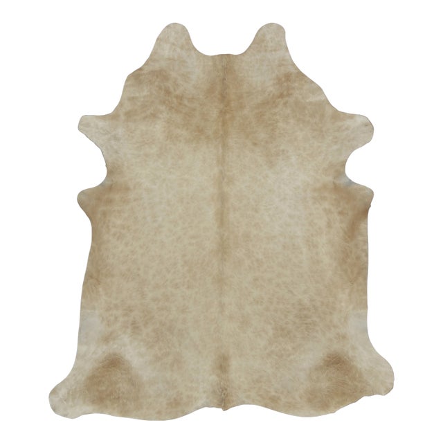 Rug & Kilim’s Contemporary Cowhide Rug With Natural Texture in Soft Beige & Brown For Sale