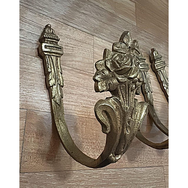 Mid 19th Century Louis XVI Style French Curtain Holdbacks in Chiseled and Gilded Bronze- Set of 4 For Sale - Image 6 of 12