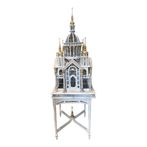 Vintage Italian Architectural Birdcage on Table