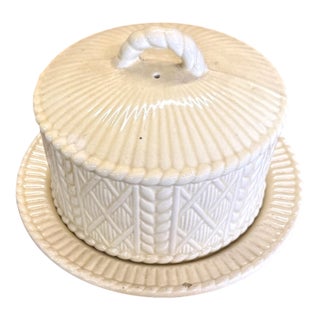 Antique English Taunton Vale Ceramic Cheese Dome For Sale