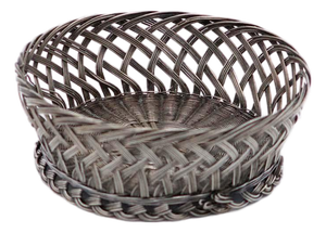 Angled Silver Wire Basket
