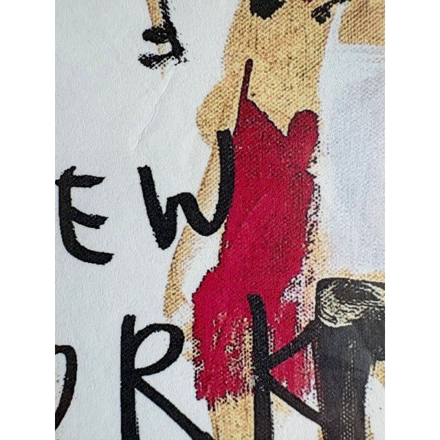 2020s Contemporary Donald Robertson Drawbertson Repro New York Fashionista Print in Vintage Hand-Painted Frame For Sale - Image 5 of 5