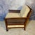 Cream Vintage Cane Side Lounge Chair Upholstered For Sale - Image 8 of 18