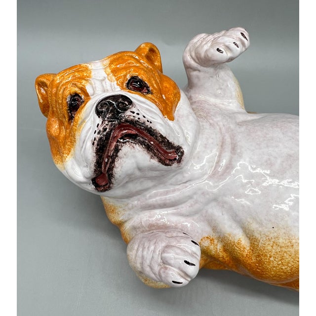 Italian 1980s Italian Terra Cotta Bulldog Figurine – Rustic Vintage Dog Sculpture For Sale - Image 3 of 8