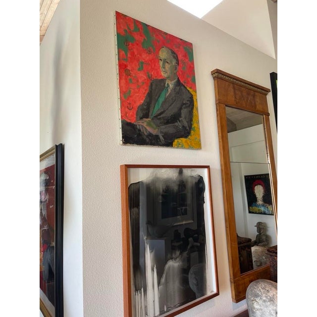 Handsome Impressionist oil portrait of a gentleman on canvas. There’s something striking about this richly painted...