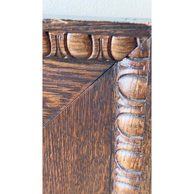 Glass Antique Full-Length Eastlake Mirror, Quarter-Sawn Oak, C. 1880–1910 For Sale - Image 7 of 9