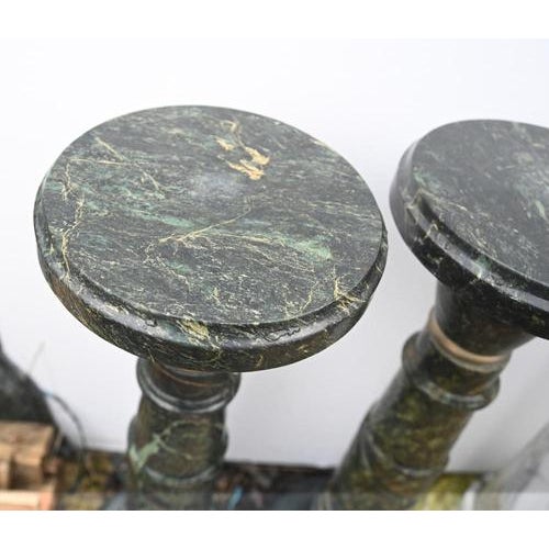 Italian Marble Pedestals, Set of 2 For Sale - Image 11 of 15