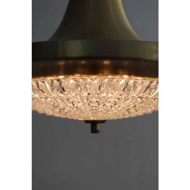 1970s Pendant Lamp in Crystal Glass from Vitrika, Denmark, 1970s For Sale - Image 5 of 9