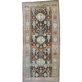 1920s Vintage Caucasian Karabagh Vase Wool Pile Handwoven Rug For Sale