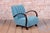 Art Deco Lounge Chairs and Table in Oak and Walnut by Jindrich Halabala for Up Závody, 1940s, Set of 3 For Sale - Image 4 of 16