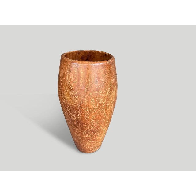 Tribal Sculptural Antique Teak Wood Container For Sale - Image 3 of 5