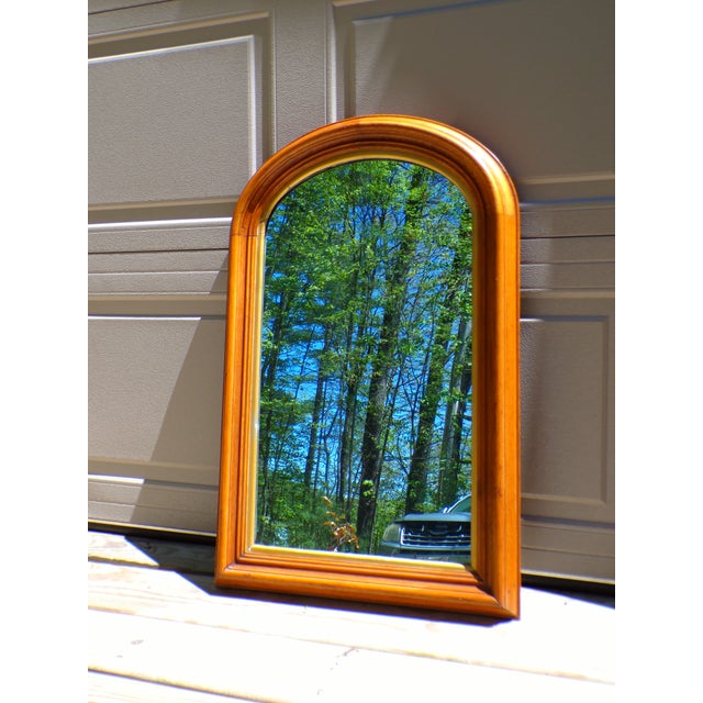 Wood Large Antique Arched Top Hall Pier Mirror Victorian Mercury Mirror For Sale - Image 7 of 10
