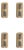 Vintage Diamond-Cut Crystal and Gilt Bronze Sconces from Glashütte Limburg, 1950, Set of 4 For Sale