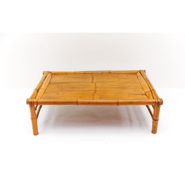 Mid-Century Minimalist Japanese Bamboo Tea Table, Japan, 1950s For Sale - Image 6 of 16