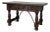20th Century Spanish Carved Table with Iron Stretchers and Drawer For Sale
