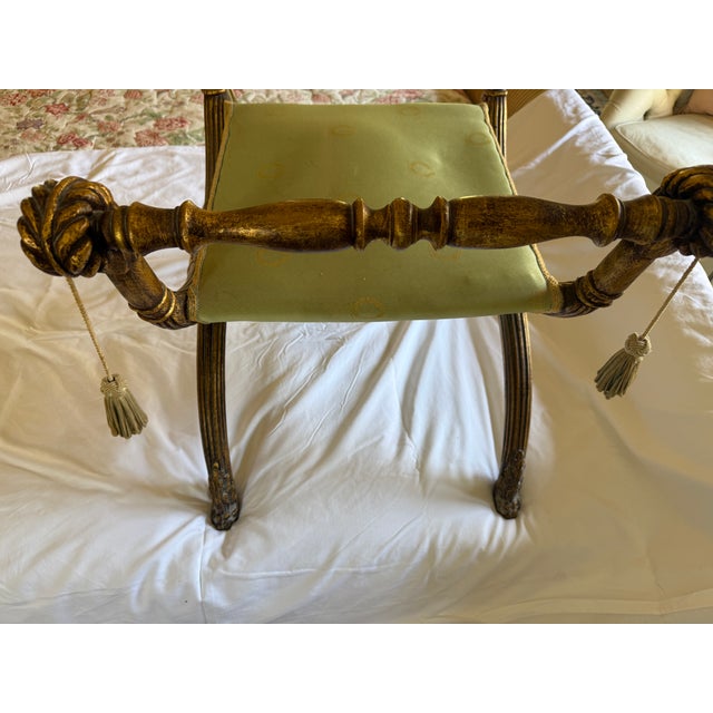 Mid 20th Century Mid Century Pair of French Regency Benches For Sale - Image 5 of 15