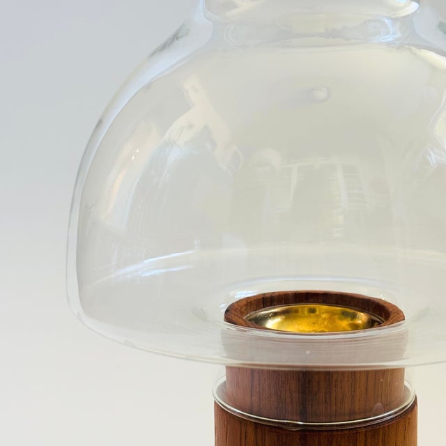 Mid 20th Century Mid Century Dansk Teak and Glass Candle Holder by Jens Quistgaard For Sale - Image 5 of 11