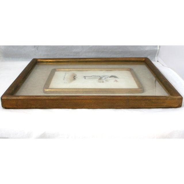 Gold Early 20th Century Framed Italian Watercolor Street Cry Traveling Pastry Chef Painting "Pasticcere Ambulante" For Sale - Image 8 of 12