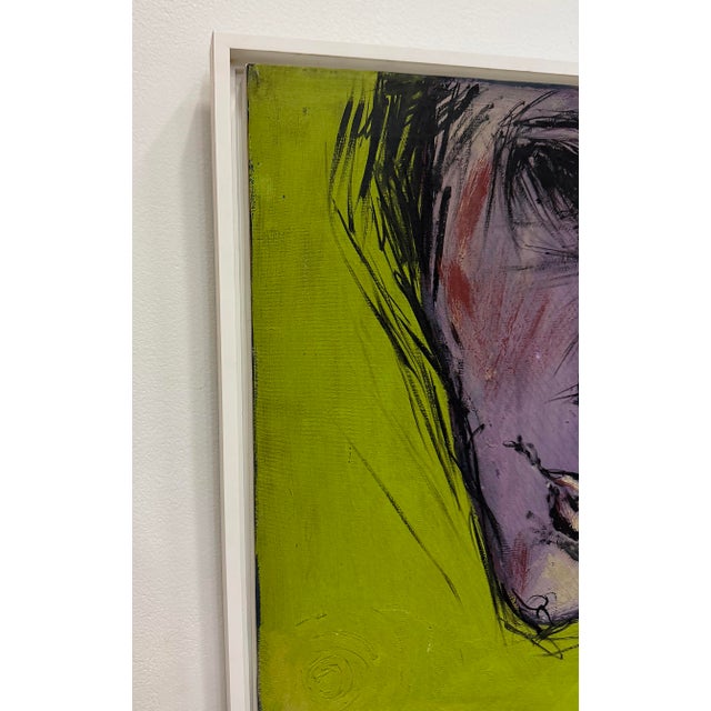 1960s Mid-Century Modern Abstract Portrait Painting Signed Francis '60 For Sale - Image 5 of 8