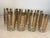 Vintage 1970s Green & Gold Glass Tumblers- A Set of 8 For Sale - Image 4 of 10