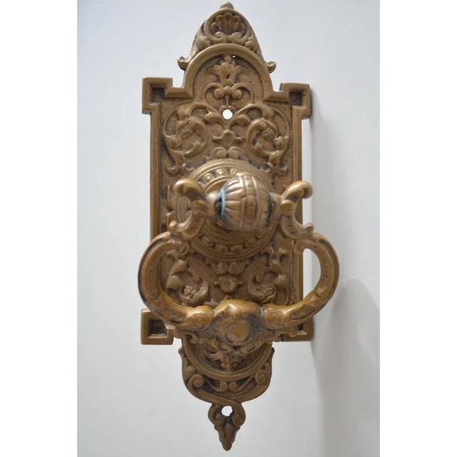 Metal Wilhelminian Door Knocker in Bronze, 1850 For Sale - Image 7 of 7