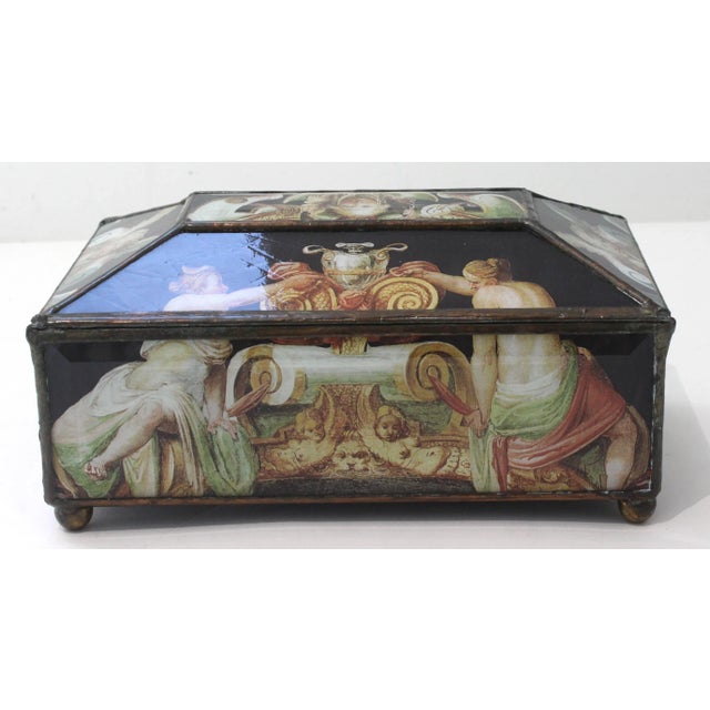 Willan F Decoupaged Jewelry Box For Sale In West Palm - Image 6 of 13