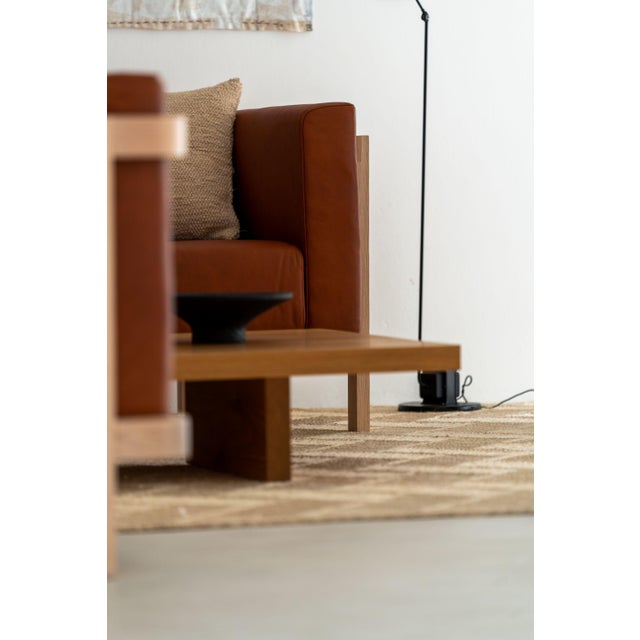 Two-Seater Sofa in Ash and Camel Leather by Julien Renault For Sale - Image 13 of 14