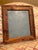 Antique Mahogany Wood Beveled Wall Mirror Two Tone Folk Art Border Ca 1870 For Sale - Image 6 of 11