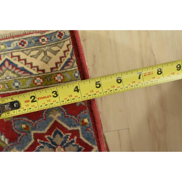 Kazak Runner 2’10” X 9’3” Red Wool Tribal Hand-Knotted Oriental Rug For Sale - Image 11 of 13