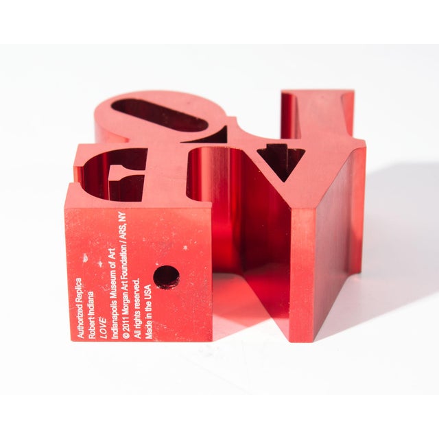 Red Robert Indiana Red Love Paperweight For Sale - Image 8 of 10