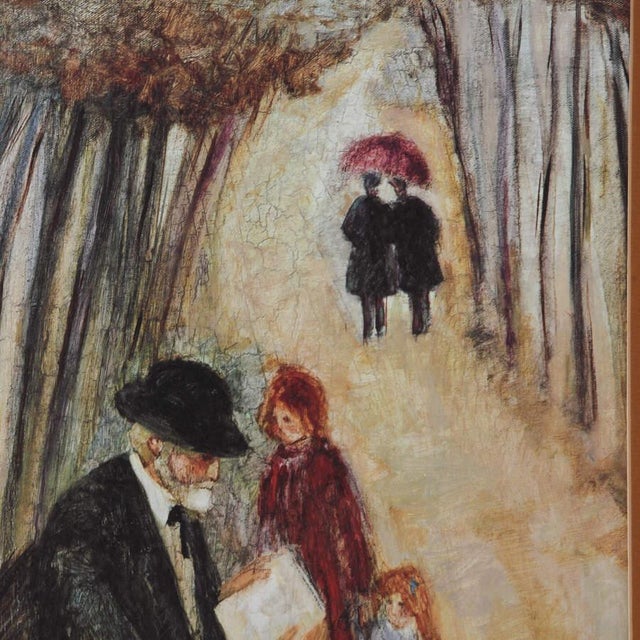 Impressionist Framed Lithograph of Barbara A. Wood's "The Story" (65/875) For Sale - Image 3 of 10