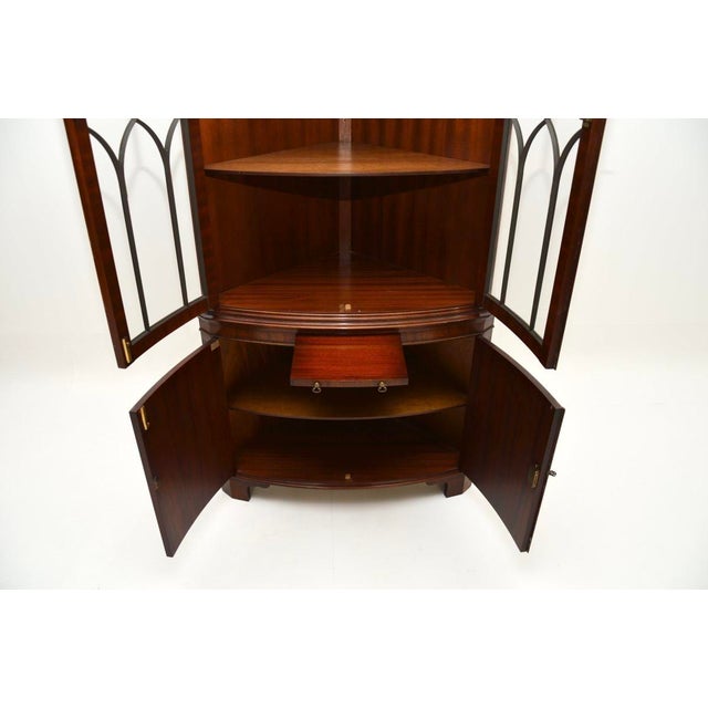 Georgian Bow Front Corner Cabinet, 1950s For Sale - Image 4 of 8