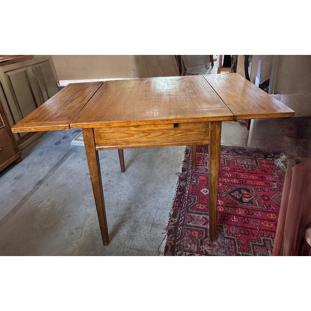 Extendable Square Table in Beech Wood, 1900s For Sale - Image 6 of 18