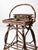 This is an antique Adirondack style twig table. The rustic wood accent table features a wooden twig frame with bentwood...