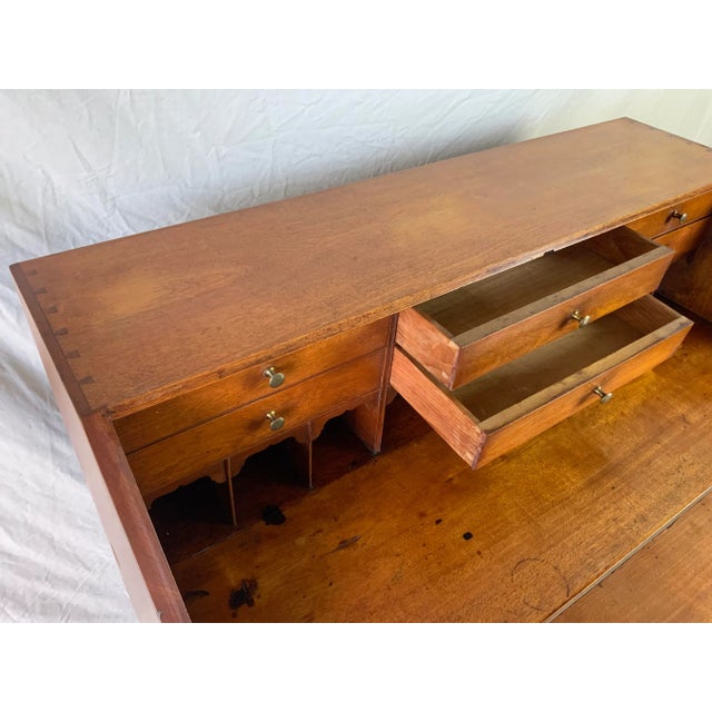Early 19th Century Federal Birch Slant Lid Desk For Sale - Image 4 of 12