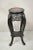 Japanese Carved Wood Black Ebonized 28" Plant Stand Side Table Lacquer Top For Sale - Image 10 of 10