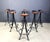 Vintage Brutalist Wrought Iron Bar Stools, 1970s, Set of 6 For Sale - Image 15 of 16