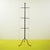 Black Metal Tripod Floor Coat Rack For Sale - Image 9 of 9