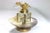 Neoclassical 19th Century Harkness Library Gold Hummingbird on Crystal Shell Inkwell For Sale - Image 3 of 7