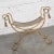 Gilded Wrought Iron Curule or Savonarola Italian Hollywood Regency Vanity Stool With Tassels For Sale - Image 10 of 13