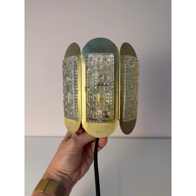 Gold Glass Wall Lamp from Vitrika, Denmark For Sale - Image 4 of 11