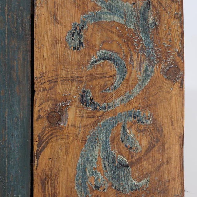 Antique wedding cabinet dating from around 1725-1750 from Franconia, southern Germany. Its heavy, lived-in character and...