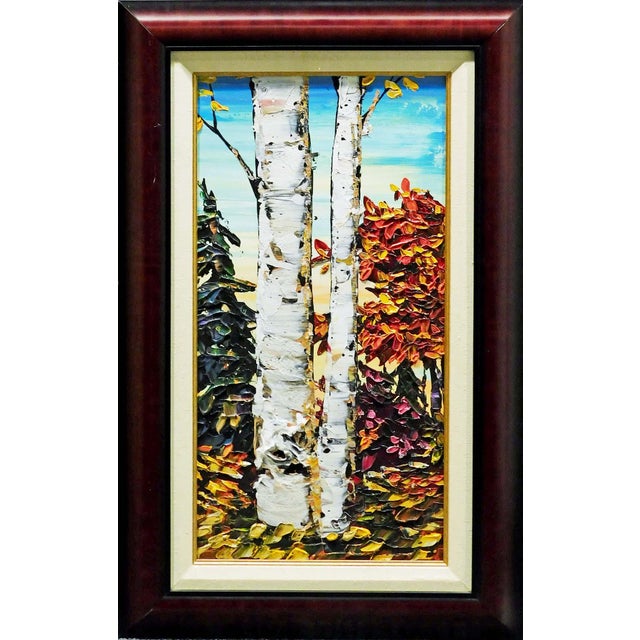 Maya Eventov "Autumn Etude III" Original Oil on Canvas Hand Signed, Framed For Sale