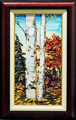 Maya Eventov "Autumn Etude III" Original Oil on Canvas Hand Signed, Framed