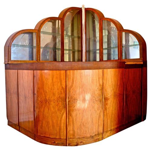 Art Deco Bar with Engraved Bevel Mirror, 1946 For Sale - Image 10 of 10