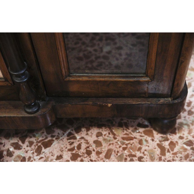 inlaid Furniture Dresser with Mirror and Side Windows For Sale - Image 5 of 11